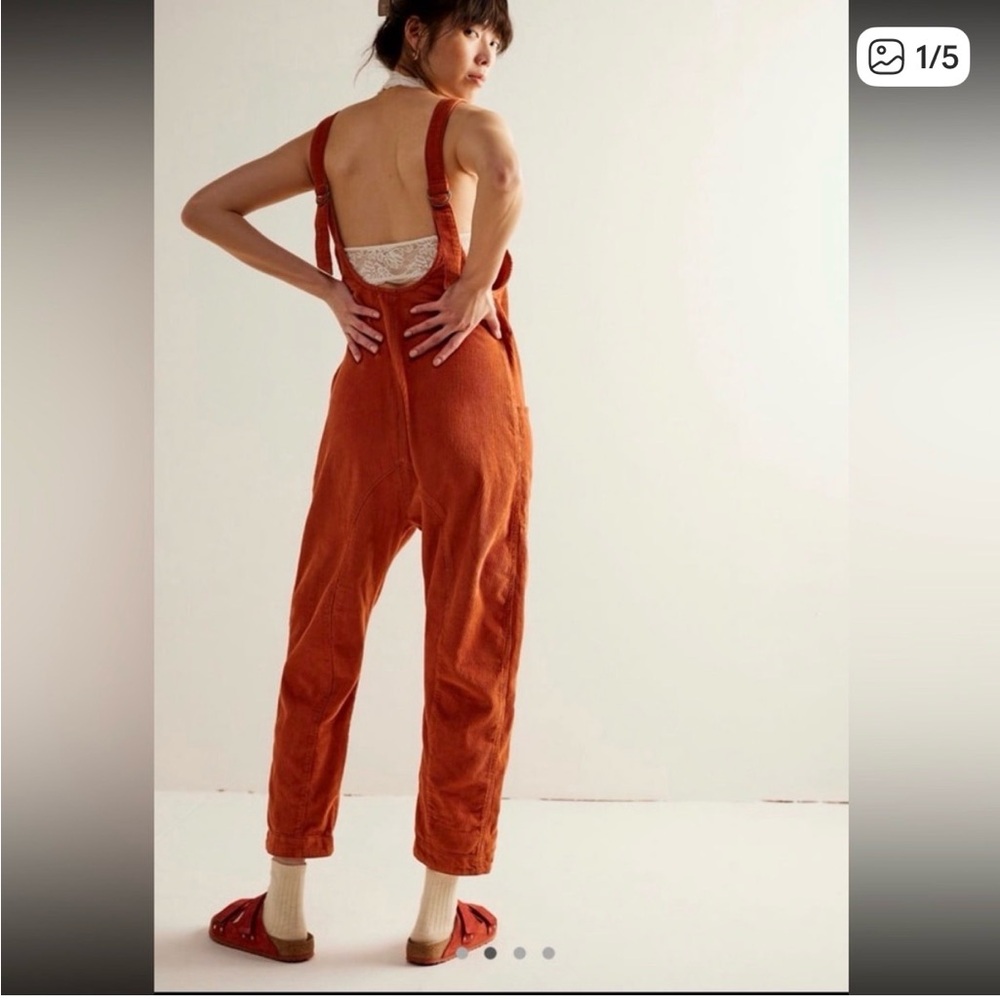 We The Free Corduroy Jumpsuit Burnt Orange Medium